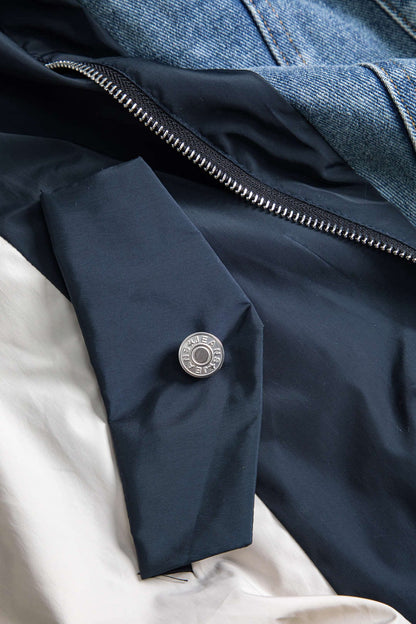 Veste en denim et nylon décontractée et originale