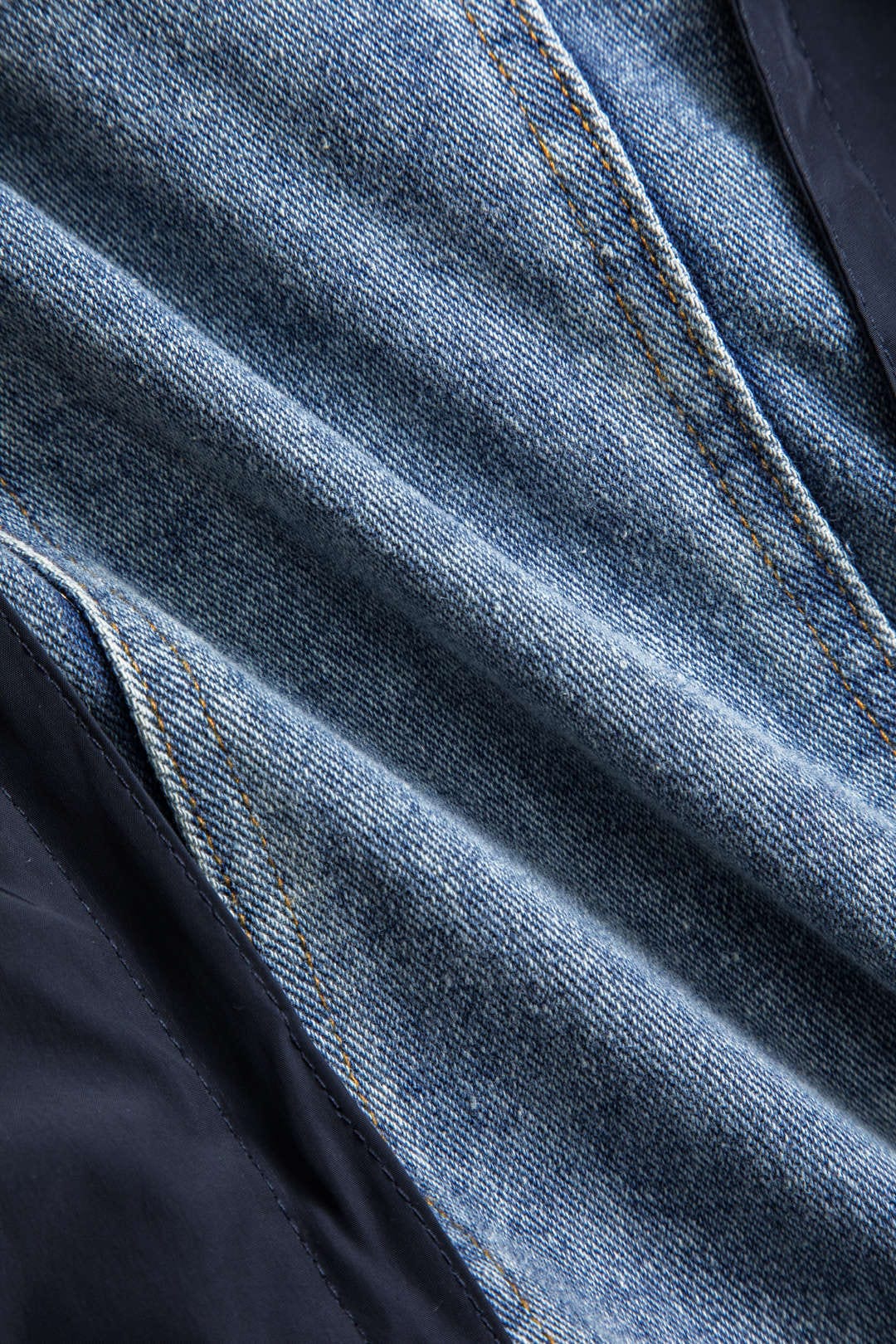 Veste en denim et nylon décontractée et originale