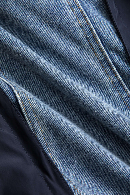 Veste en denim et nylon décontractée et originale