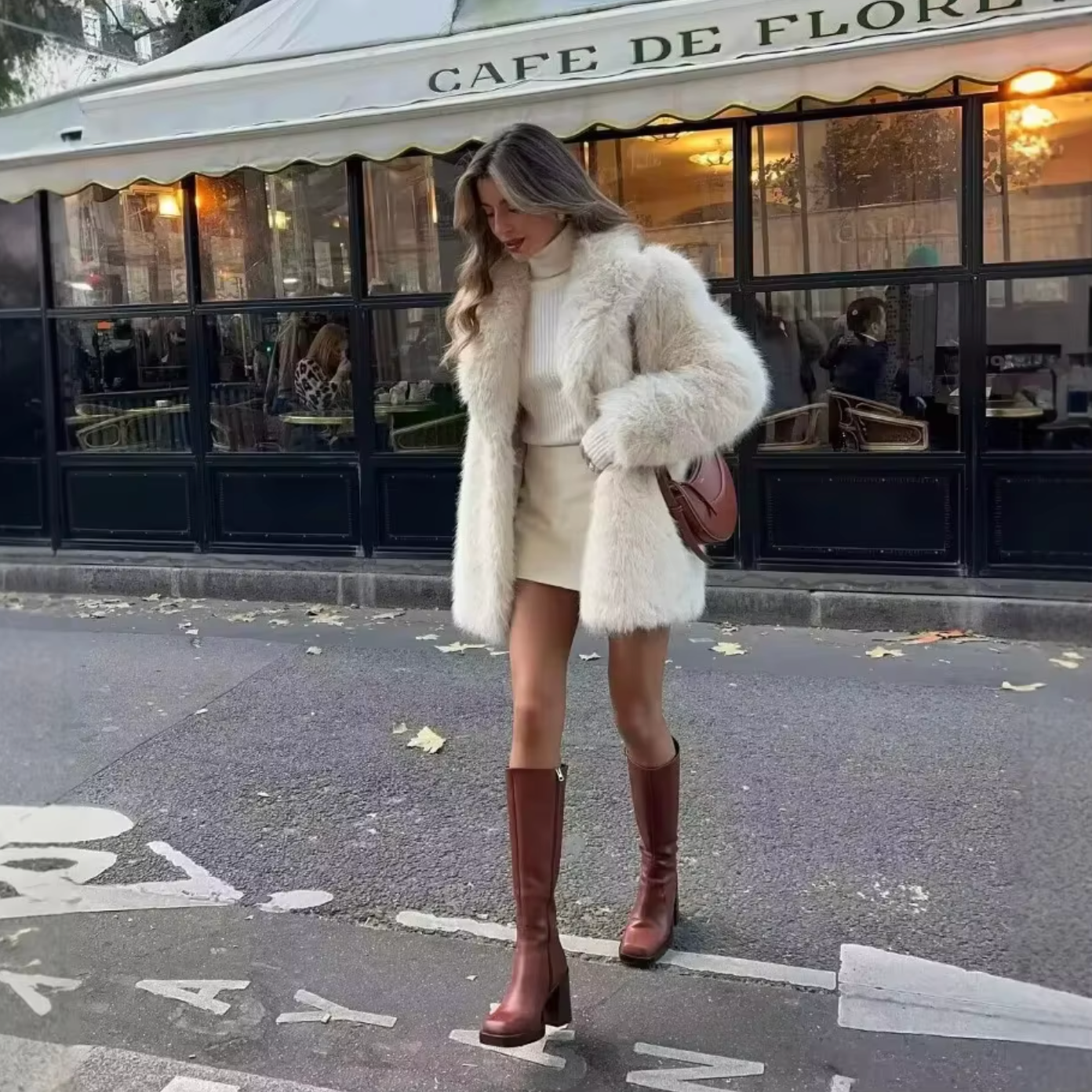 Manteau en fausse fourrure pour femme 2