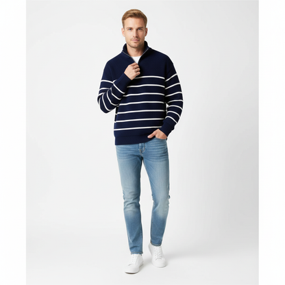Pull Homme Rayé Classique pour Tous les Jours - PanierRoyale