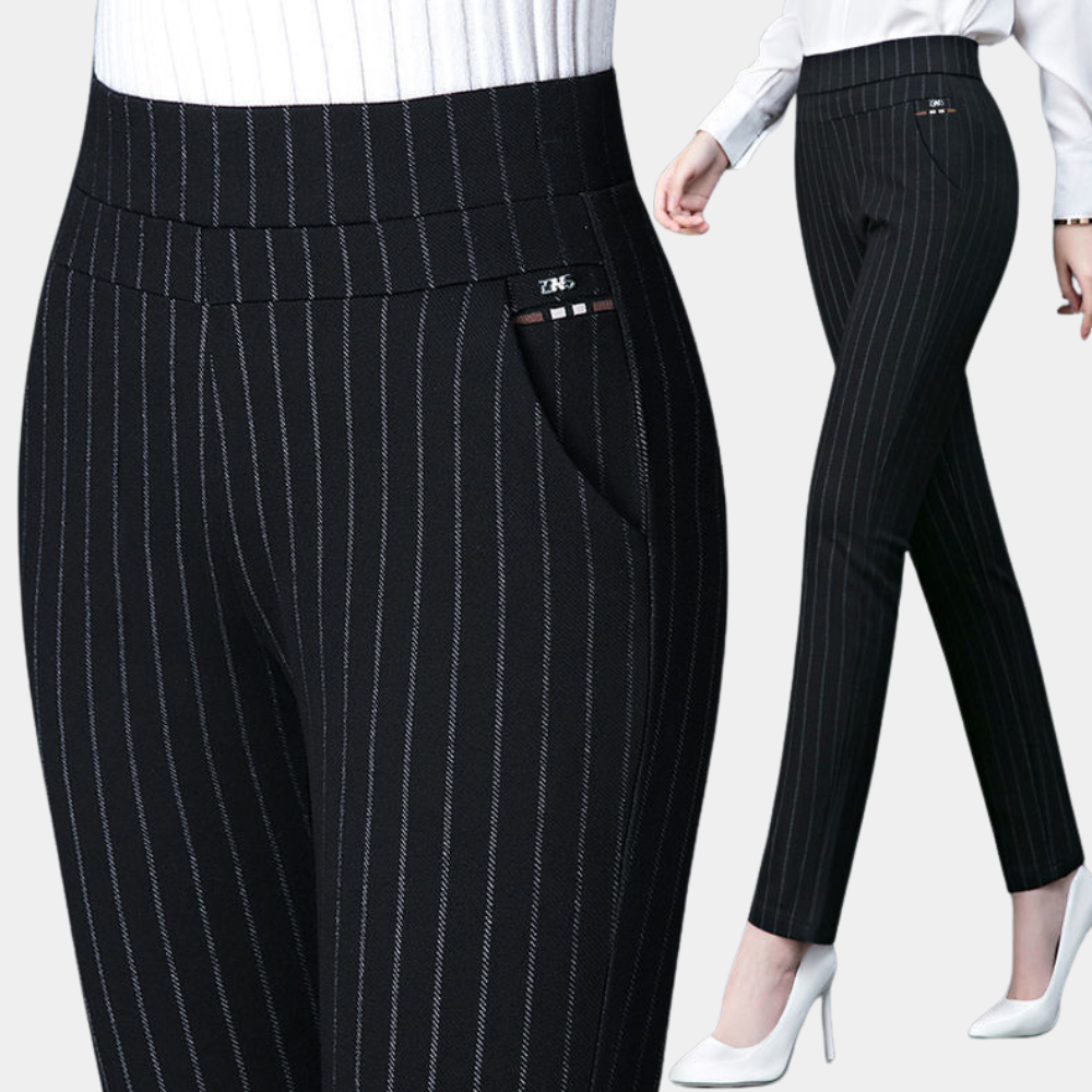 Pantalon Femme Élastique Taille Haute Confortable