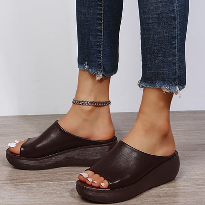 Sandales Femmes Été - Tongs Confortables à Bout Ouvert avec Semelle Souple