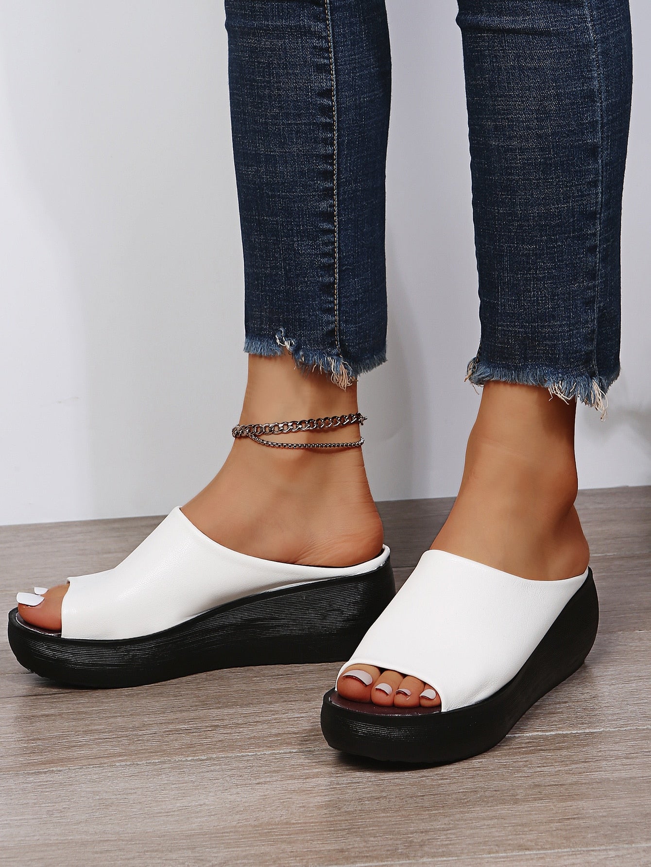Sandales Femmes Été - Tongs Confortables à Bout Ouvert avec Semelle Souple