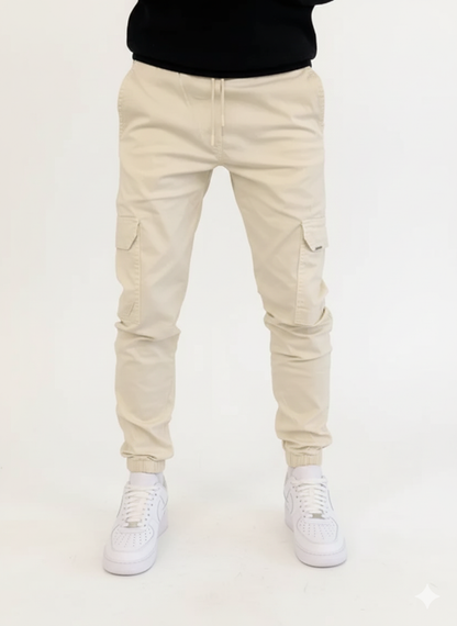 Pantalon Jogger Homme Sport Chic avec Ceinture Élastique et Poches Côtelées