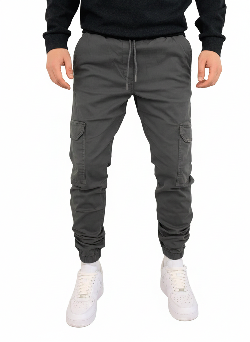 Pantalon Jogger Homme Sport Chic avec Ceinture Élastique et Poches Côtelées