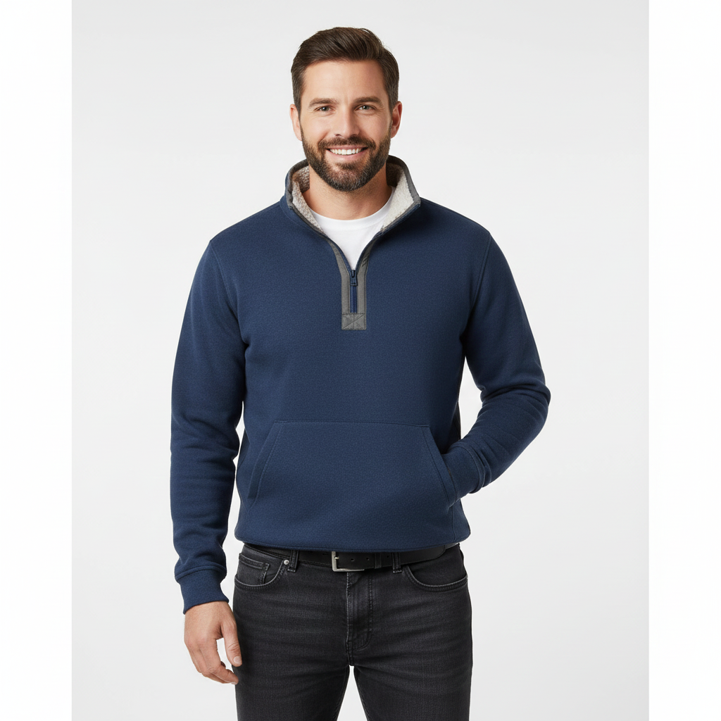 Pull Over Homme Fleece Doux et Chaud