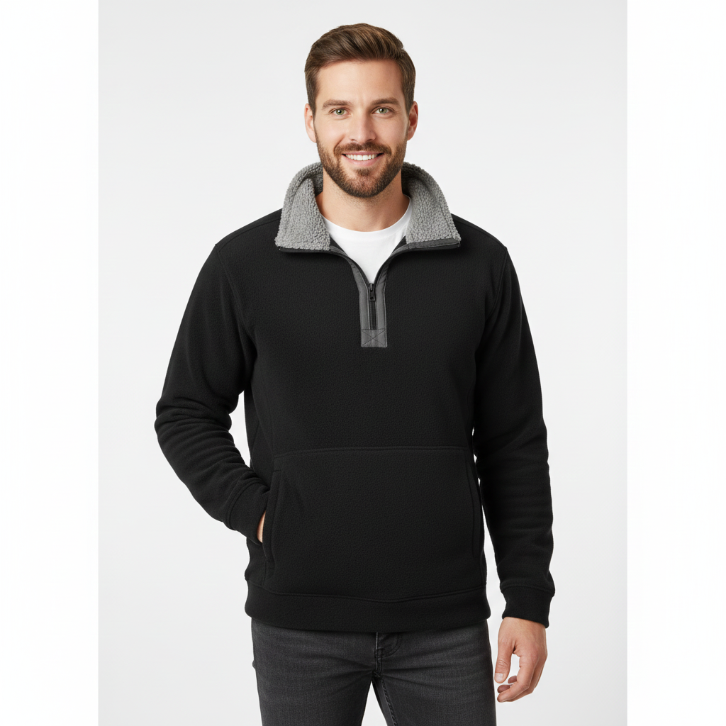 Pull Over Homme Fleece Doux et Chaud
