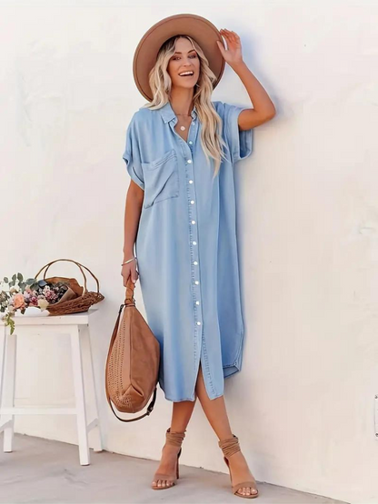 Robe Été Femme Courte Manches Élégante
