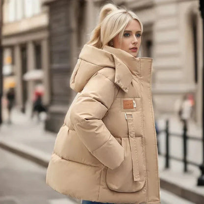 Veste Femme Matelassée Capuche Coupe Confort Hiver