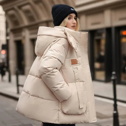 Veste Femme Matelassée Capuche Coupe Confort Hiver