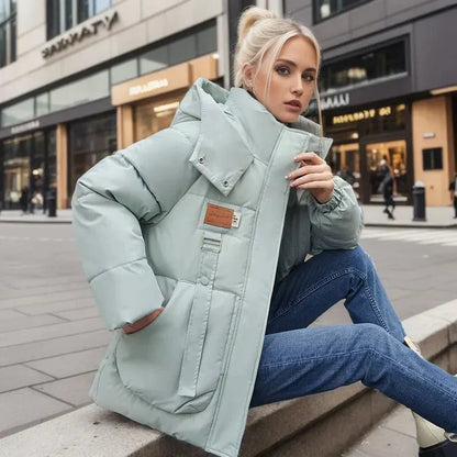 Veste Femme Matelassée Capuche Coupe Confort Hiver