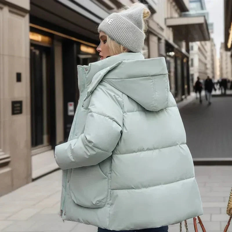 Veste Femme Matelassée Capuche Coupe Confort Hiver
