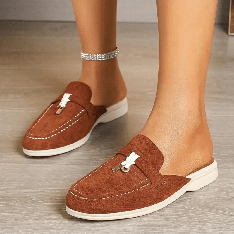 Mocassins Femmes Été en Cuir avec Fleurs et Couleurs Tendances - PanierRoyale