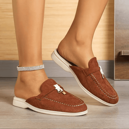 Mocassins Femmes Été en Cuir avec Fleurs et Couleurs Tendances