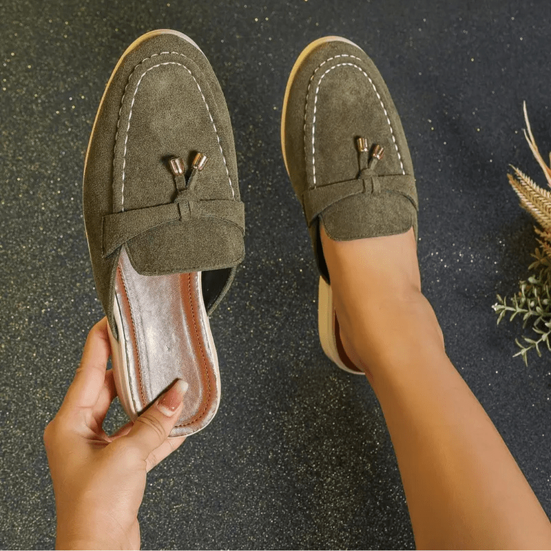 Mocassins Femmes Vert Clair Confortable pour Été - PanierRoyale
