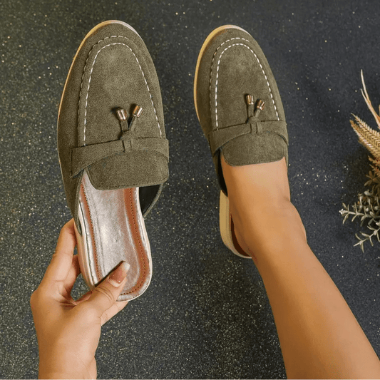 Mocassins Femmes Vert Clair Confortable pour Été - PanierRoyale