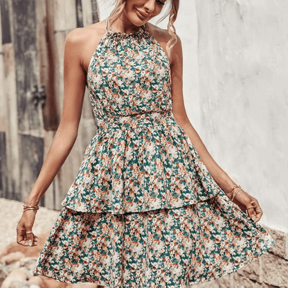 Robe Été Courte Florale pour Femme