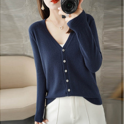 Cardigan Femme Élégant Col V