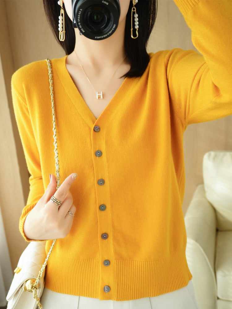 Cardigan Femme Élégant Col V