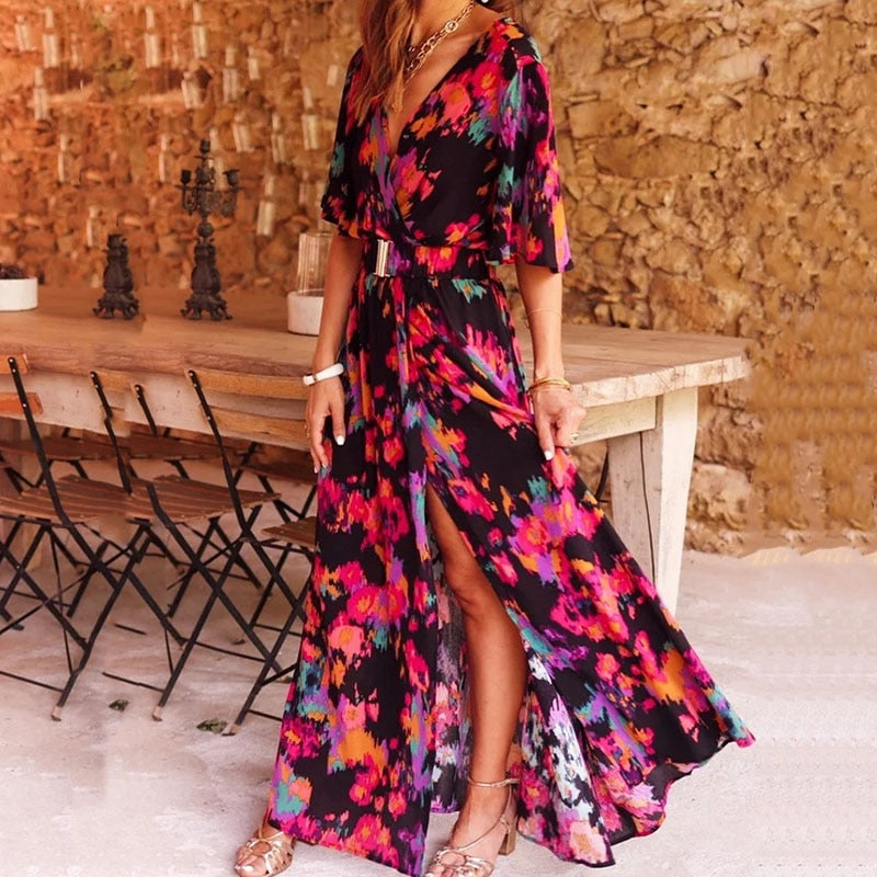 Robe Été Femmes Longue et Légère pour Plage ou Soirée
