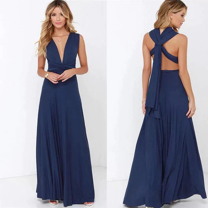 Megania™ – Robe Longue Femme Élégante avec Taille Élastique Confortable