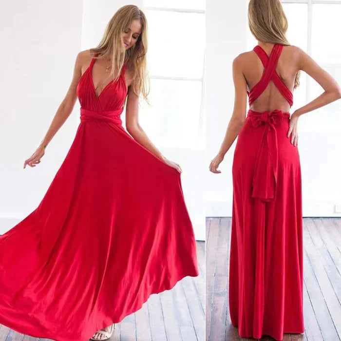 Megania™ – Robe Longue Femme Élégante avec Taille Élastique Confortable