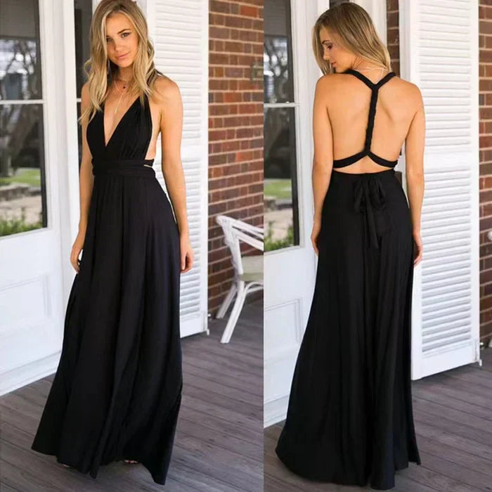 Megania™ – Robe Longue Femme Élégante avec Taille Élastique Confortable