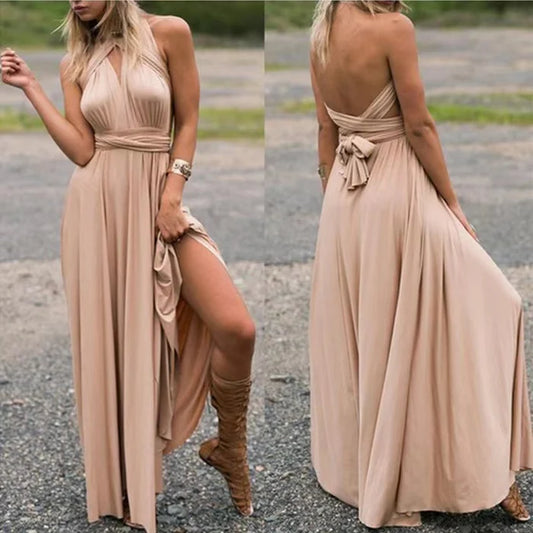 Megania™ – Robe Longue Femme Élégante avec Taille Élastique Confortable