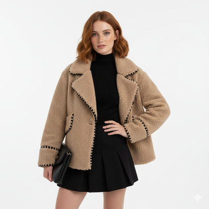 Veste Femme Streetwear Décontractée Col Montant