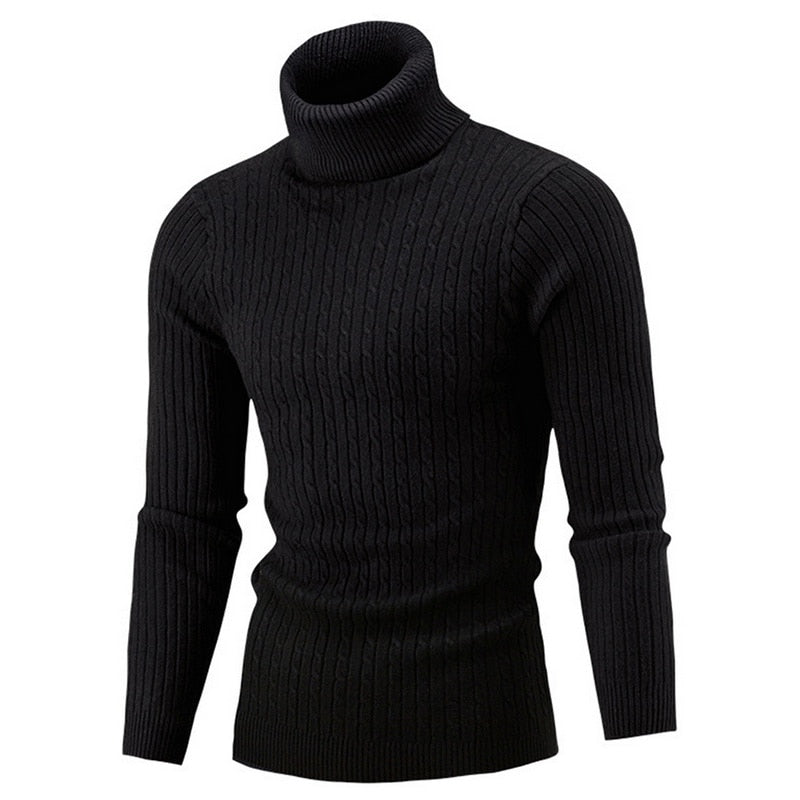 Pull Homme Hiver Col Roulé Doux et Confortable - PanierRoyale