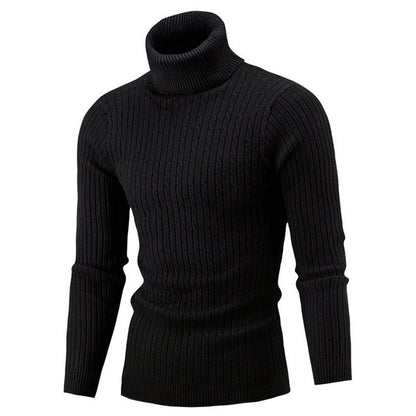 Pull Homme Hiver Col Roulé Doux et Confortable - PanierRoyale