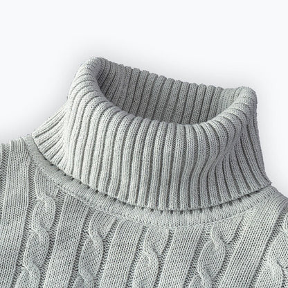 Pull Homme Hiver Col Roulé Doux et Confortable