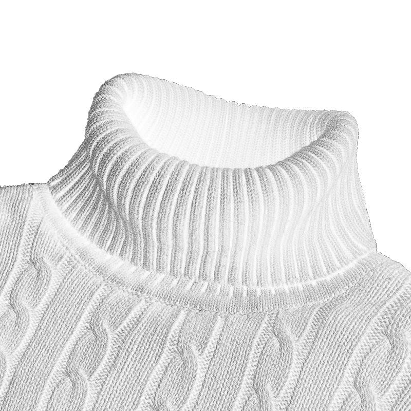 Pull Homme Hiver Col Roulé Doux et Confortable
