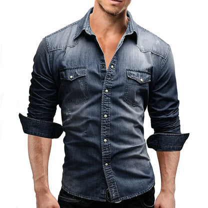 Chemise Jean Décontractée pour Homme