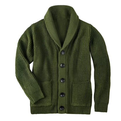Cardigan Homme Col V en Laine Doux et Chaude