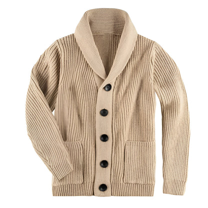 Cardigan Homme Col V en Laine Doux et Chaude