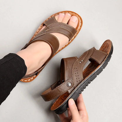 Sandales en Cuir Homme Confort pour Été