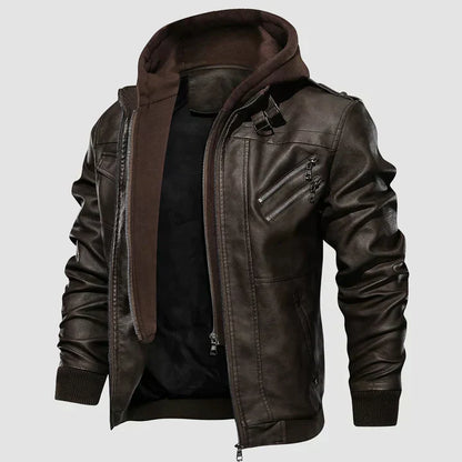 Blouson Moto Cuir Homme Noir Style Urbain Protecteur