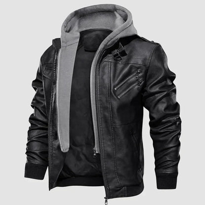 Blouson Moto Cuir Homme Noir Style Urbain Protecteur