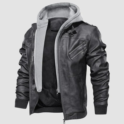 Blouson Moto Cuir Homme Noir Style Urbain Protecteur