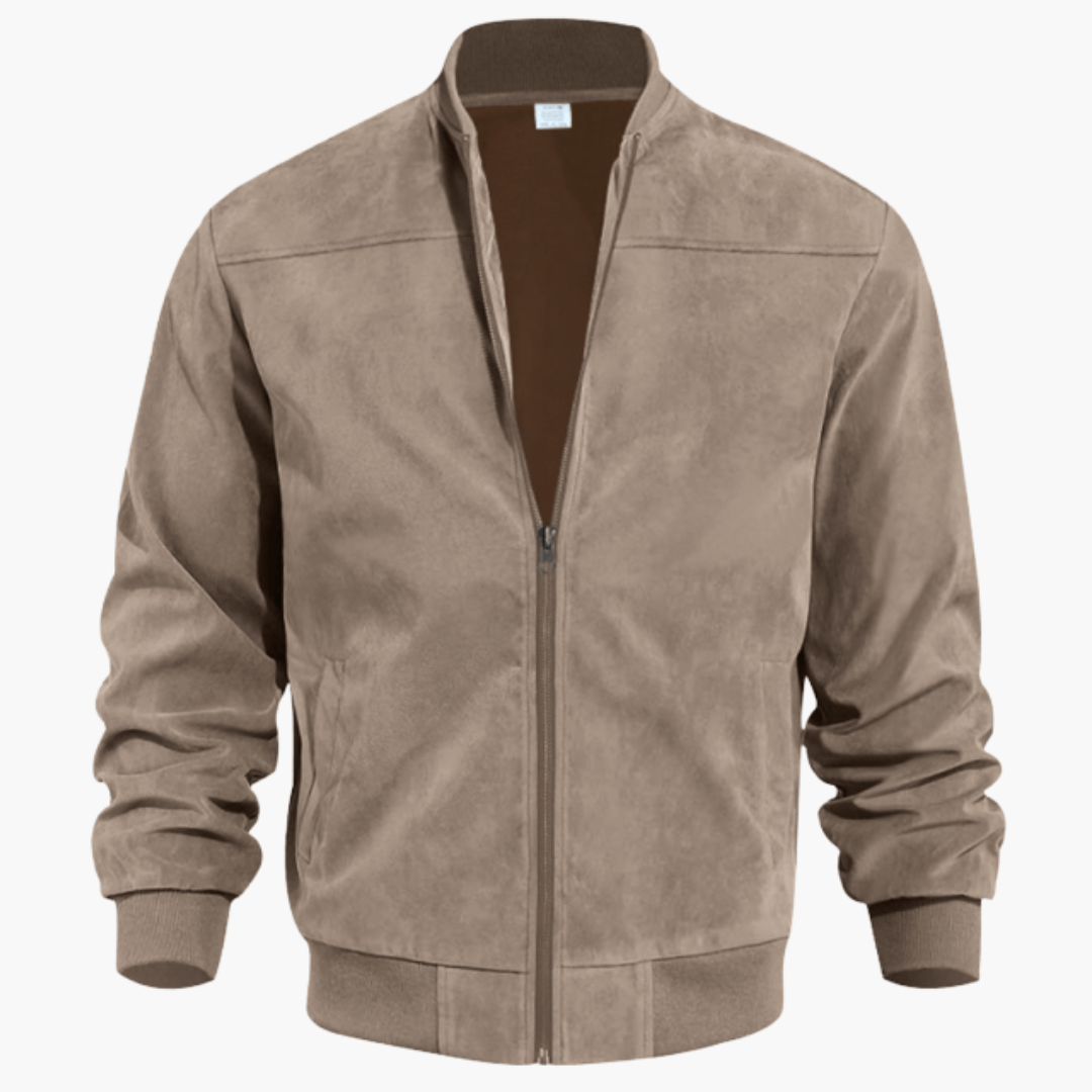 Blouson Homme Cuir Souple à Fermeture Éclair pour Automne - BerlinGlamour