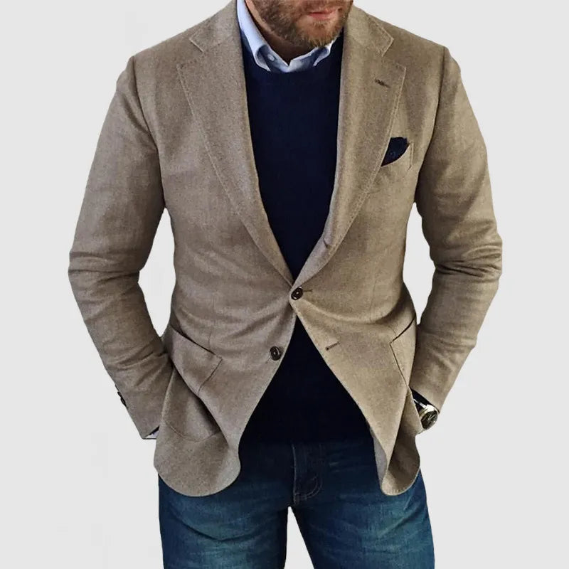 Blazer Homme Détente Un Bouton Élégant
