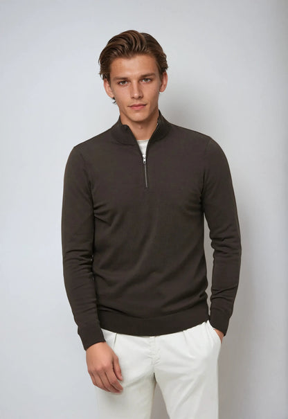 Pull Homme Décontracté à Fermeture Éclair