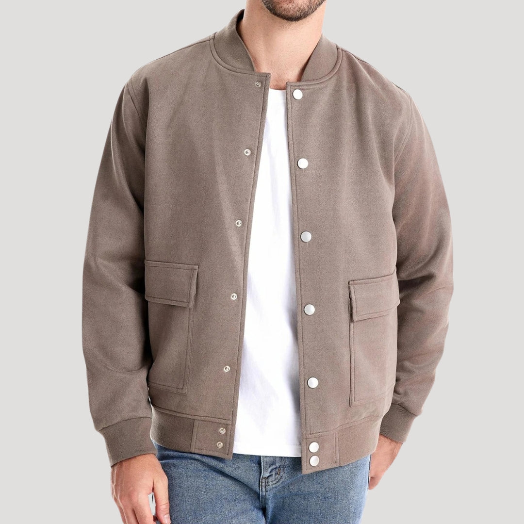 Blouson Cuir Hiver Homme Élégant et Décontracté