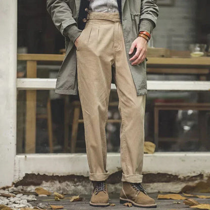 Pantalon Homme Plissé Avant Élégant - BerlinGlamour