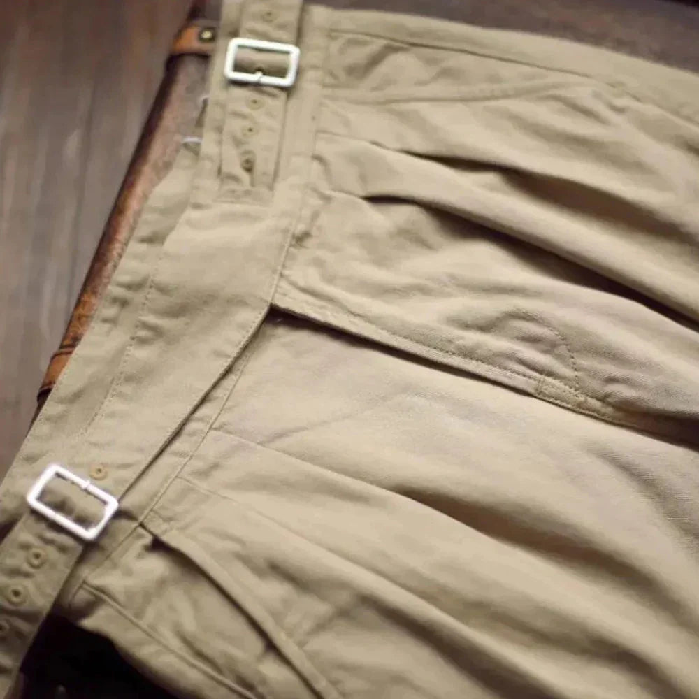 Pantalon Homme Plissé Avant Élégant