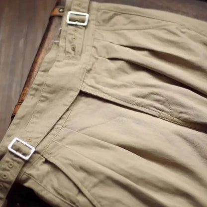 Pantalon Homme Plissé Avant Élégant