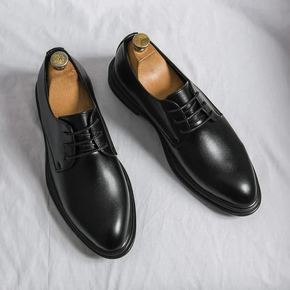 Richelieu homme cuir brillant noir