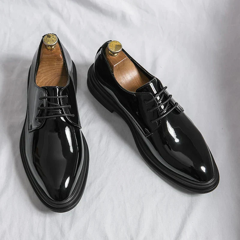 Richelieu homme cuir brillant noir - BerlinGlamour